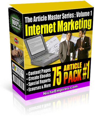 Product picture Article Master Series 1: 75 Internet Marketing Articles