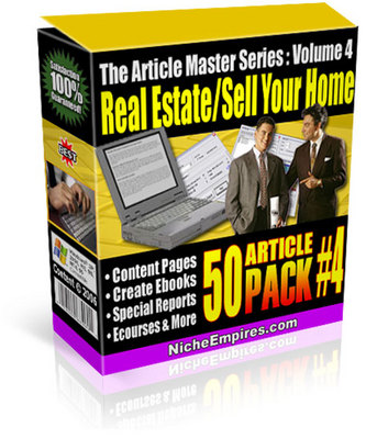 Product picture Article Master Series 4: 50 Real Estate & Sell Home Articles